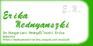 erika mednyanszki business card